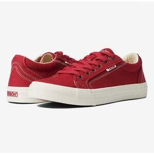 Taos Footwear Plim Soul Lace-up Sneakers Women’s 9 Red Canvas 13644 Casual